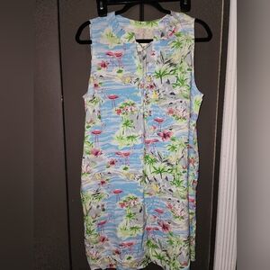 Stitch by Chenault Flamingo Print Dress